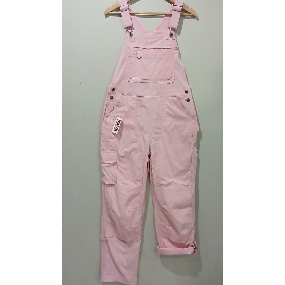 DULUTH TRADING Heirloom Gardening Bib Overalls Medium 31 Pink NWT Ripstop